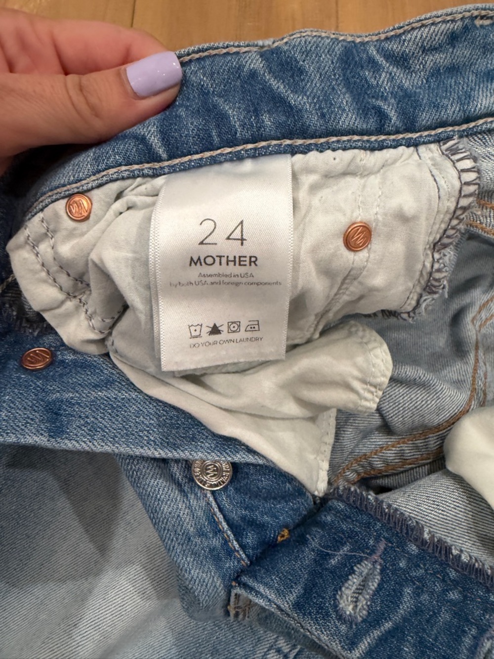 MOTHER The Tomcat The Confession Distressed Skinny Jeans Size 24 - Picture 6 of 11